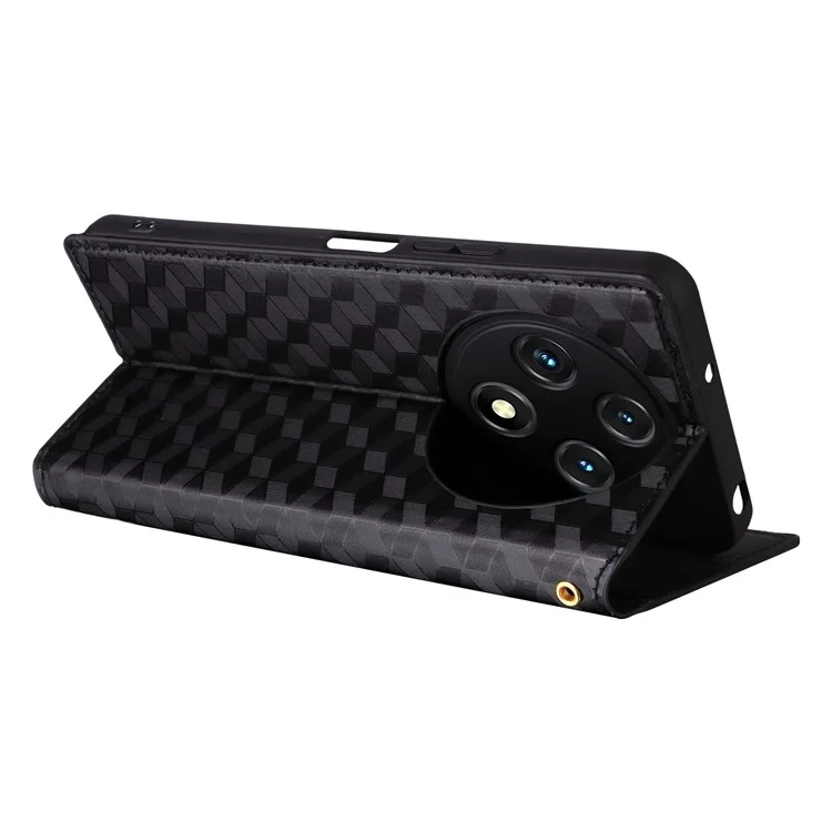 Lederhülle für Umidigi G100A / G100 5G / G100 Brieftasche Rauten-Muster Handyhülle - Schwarz