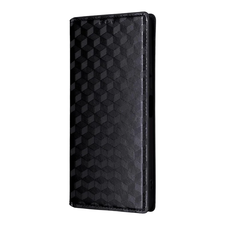Lederhülle für Umidigi G100A / G100 5G / G100 Brieftasche Rauten-Muster Handyhülle - Schwarz