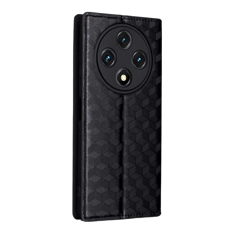 Lederhülle für Umidigi G100A / G100 5G / G100 Brieftasche Rauten-Muster Handyhülle - Schwarz