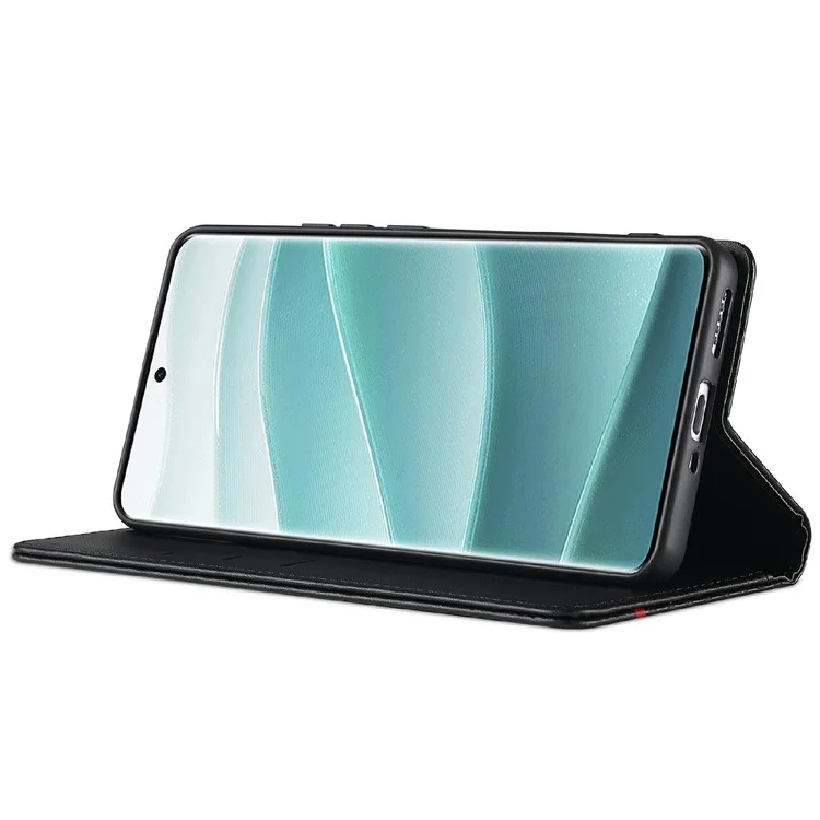 LC.IMEEKE Per Xiaomi Redmi Note 14 Pro 4G Cover con Texture in Fibra di Carbonio Supporto Porta Carte - Striscia Orizzontale