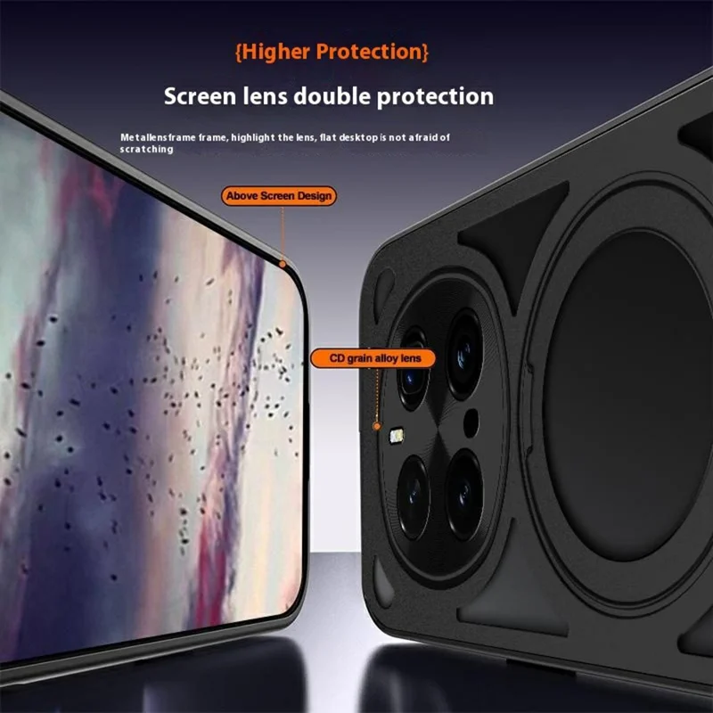 For Honor Magic7 Pro 5G Case Magnetic Kickstand Hollow Heat Dissipation Silicone + PC + Metal Bumper Phone Cover - Black