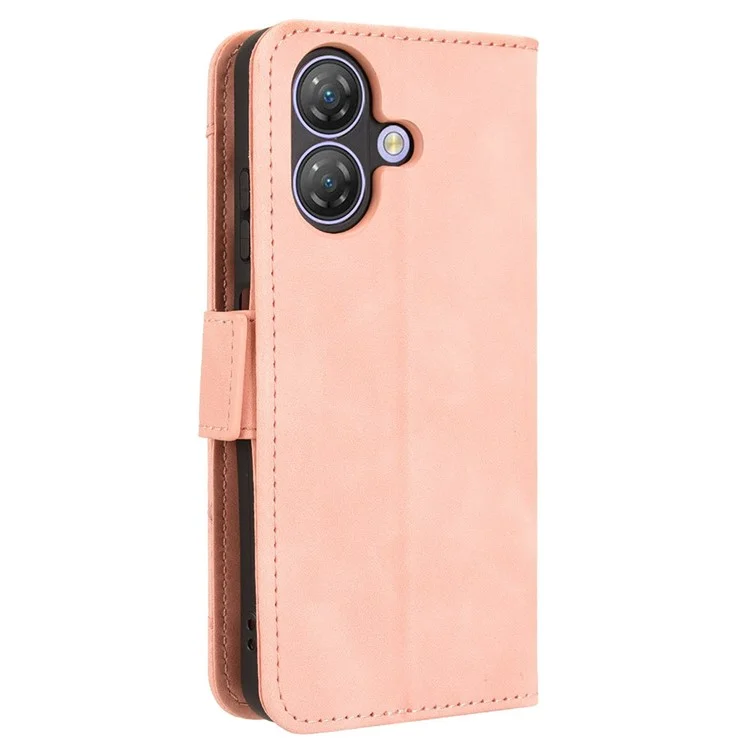 Capa de Couro para Ulefone Note 21 com Carteira e Múltiplos Compartimentos para Cartões - Rosa