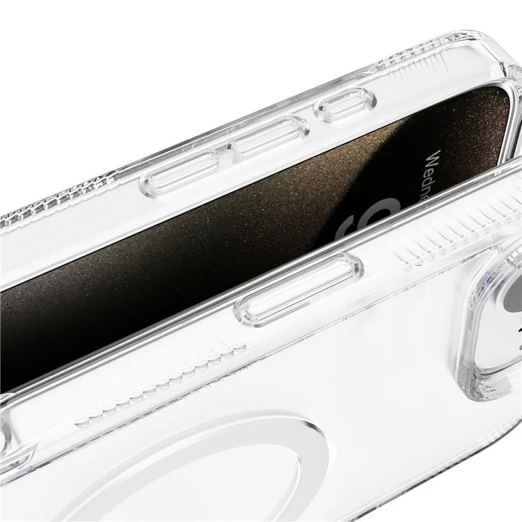 iPhone 16e Hülle TPU + PC Handyhülle mit Ringhalter, kompatibel mit MagSafe - Transparent