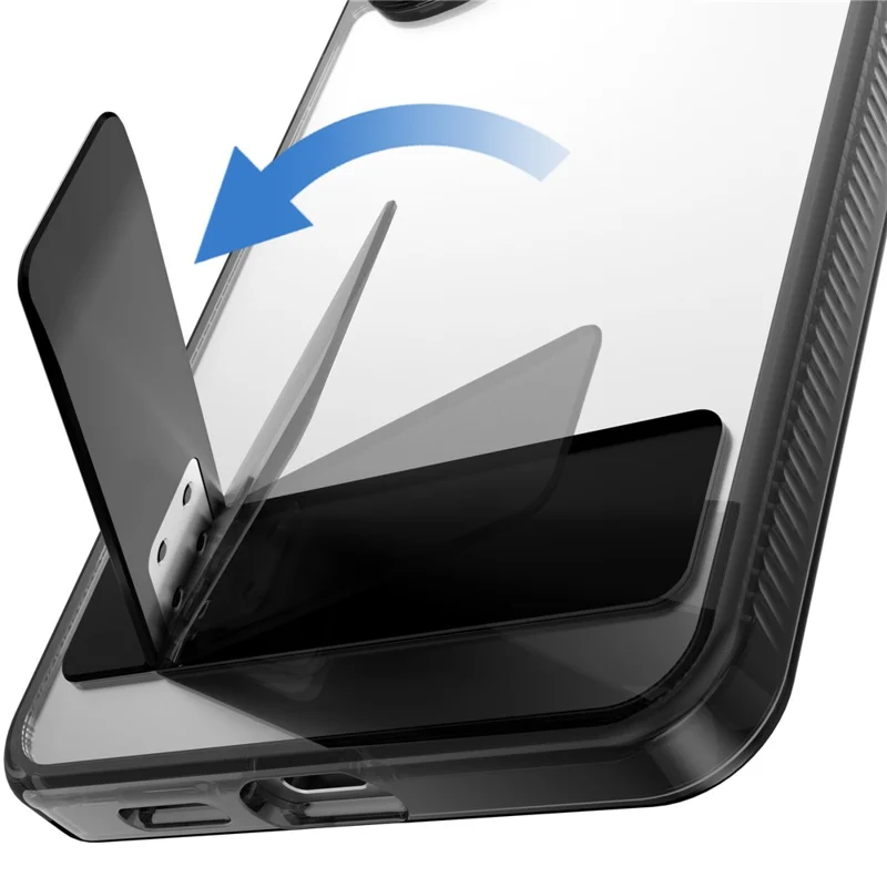 For Samsung Galaxy S25 Edge Case Kickstand TPU + PC Clear Phone Cover - Purple