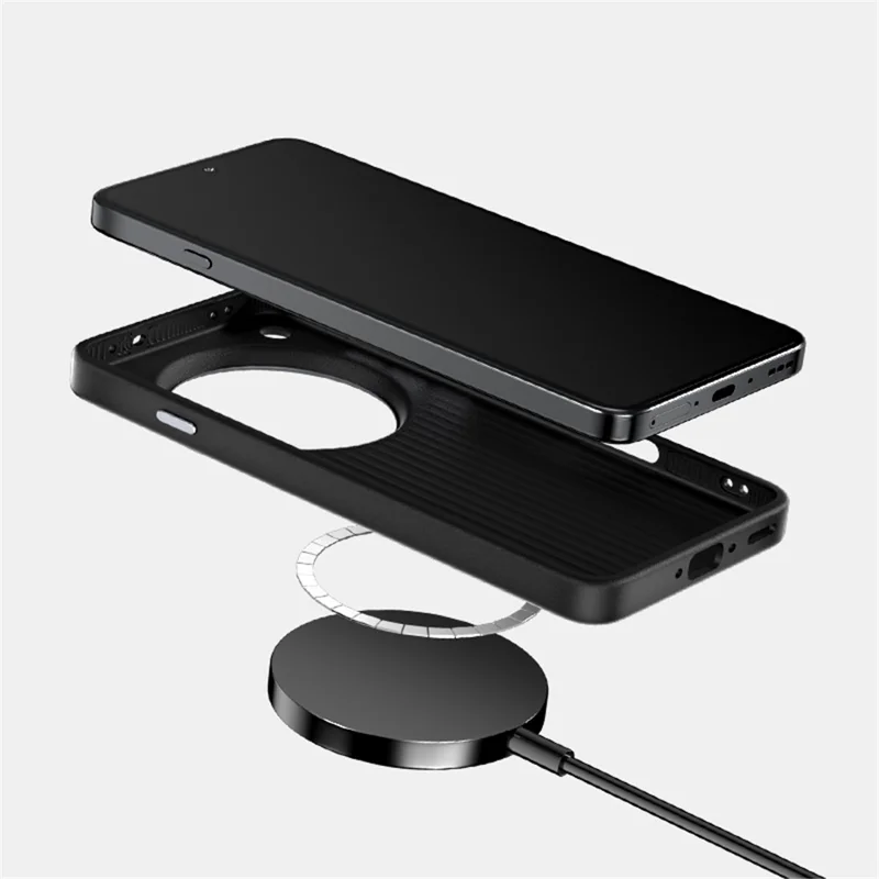 ABEEL For Oppo Find X8s 5G Magnetic Case Carbon Fiber Texture Back Cover - Black