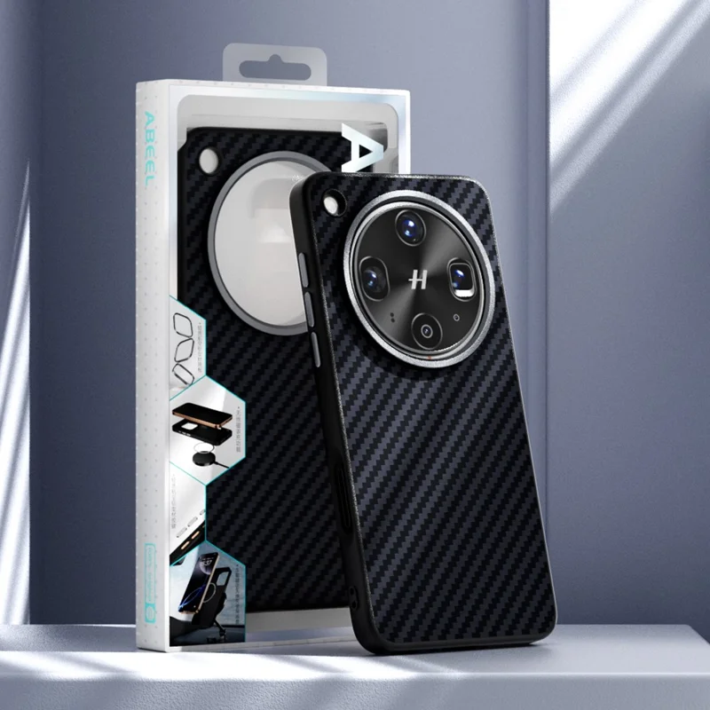 ABEEL For Oppo Find X8s 5G Magnetic Case Carbon Fiber Texture Back Cover - Black