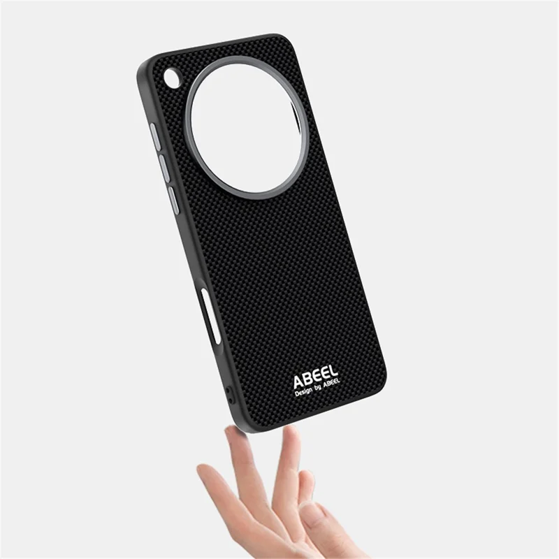 ABEEL för Oppo Find X8s 5G skal kompatibelt med MagSafe tryckt PC TPU aluminiumlegering läderskydd - Svart