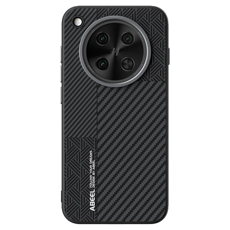 ABEEL Para Oppo Find X8s 5G Capa Magnética PC + TPU + Liga de Alumínio + Capa para Telemóvel em Pele PU - Textura 3