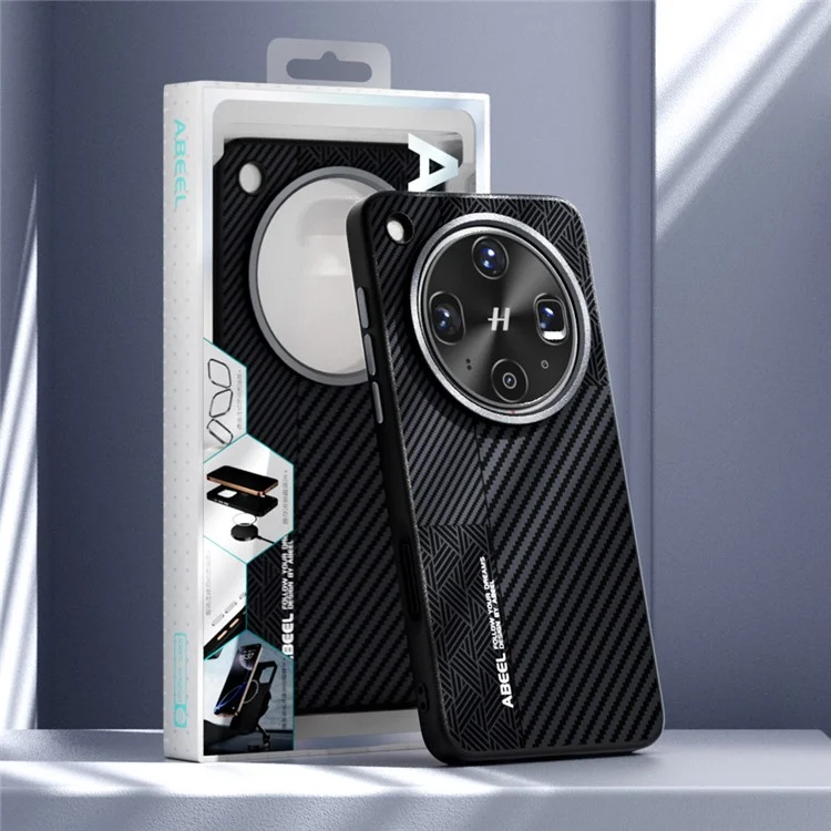 ABEEL For Oppo Find X8s+ 5G Case PC + TPU + Aluminum Alloy + PU Leather Phone Cover Compatible with MagSafe - Texture 1