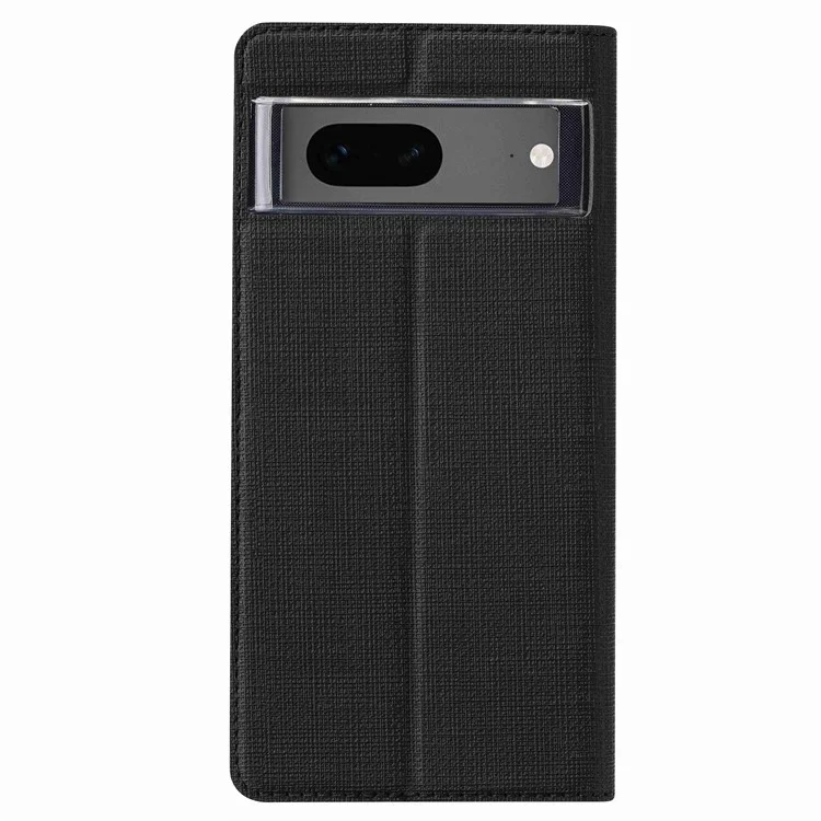 VILI DMX-серия для Google Pixel 7 5G Anti-scratch PU Leather Auto Closing Magnetic Phone Case Card Holder Stand Protective Cover - Черный