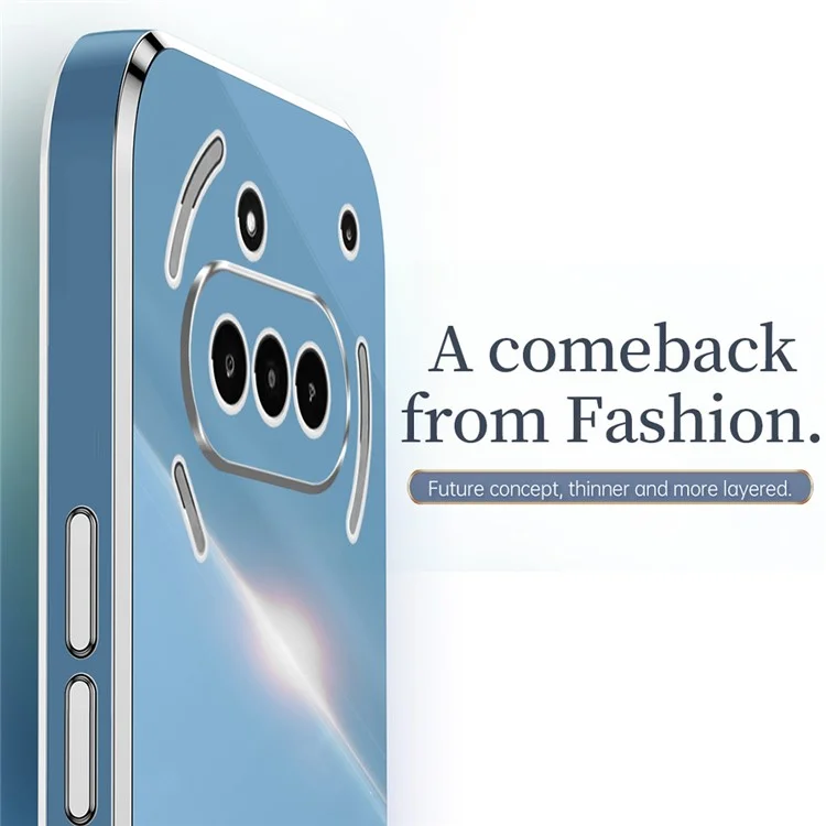 Funda XINLI para Nothing Phone (3a) de TPU con Marco Electropulido - Cian