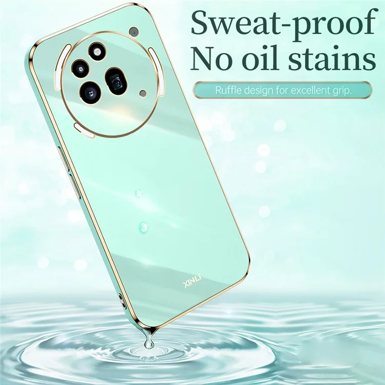 XINLI Für Nothing Phone (3a) Pro Hülle Ring Ständer Elektroplattierung TPU Handyhülle - Lila