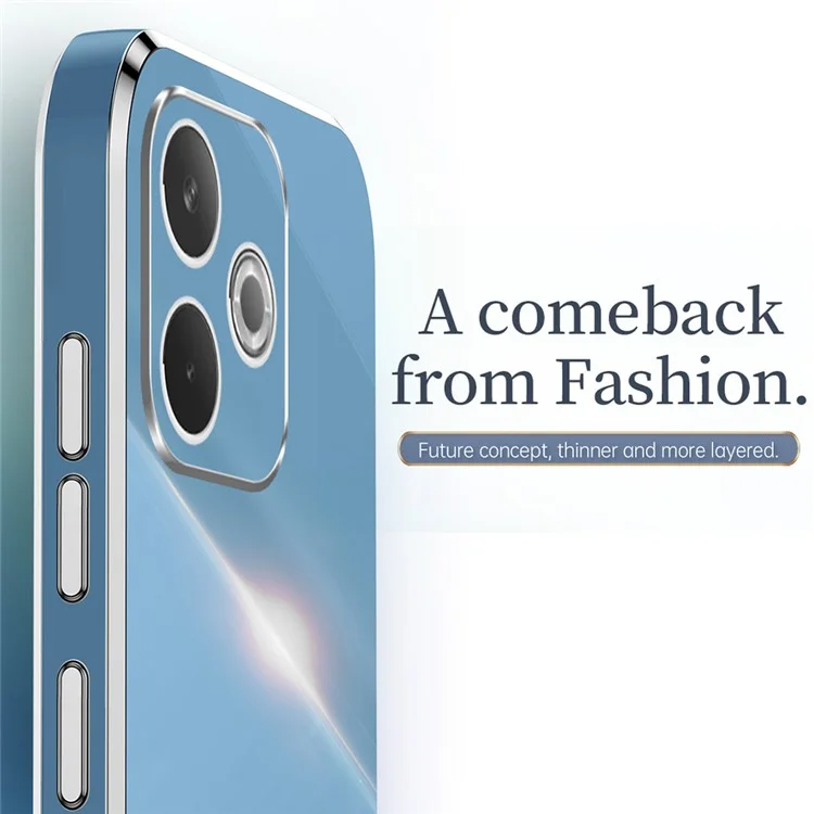 Чехол XINLI для Oppo A5 Pro 5G с кольцом-подставкой и электролитическим TPU покрытием - Голубой
