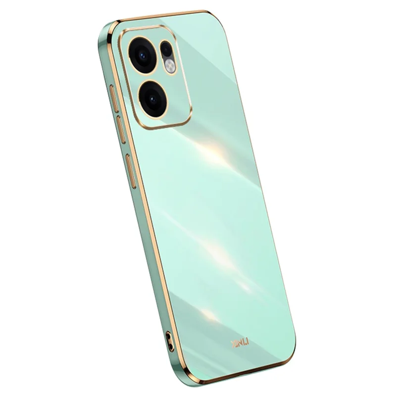 XINLI For Oppo Reno13 F 5G (Reno 13 FS 5G) / 4G Case TPU Phone Cover with Electroplating Frame - Cyan