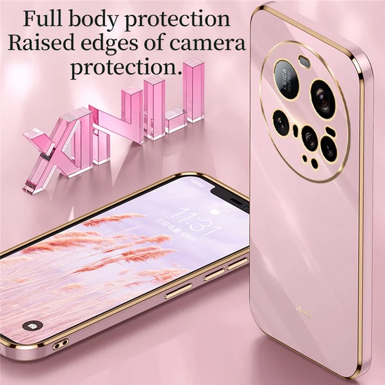 Capa XINLI para Xiaomi 15 Ultra - Capa de Telefone TPU com Moldura Eletroplastizada - Verde