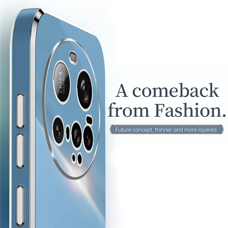 XINLI Pour Xiaomi 15 Ultra Étui avec Anneau Support et Béquille, Coque de Téléphone TPU Électrolytique - Cyan