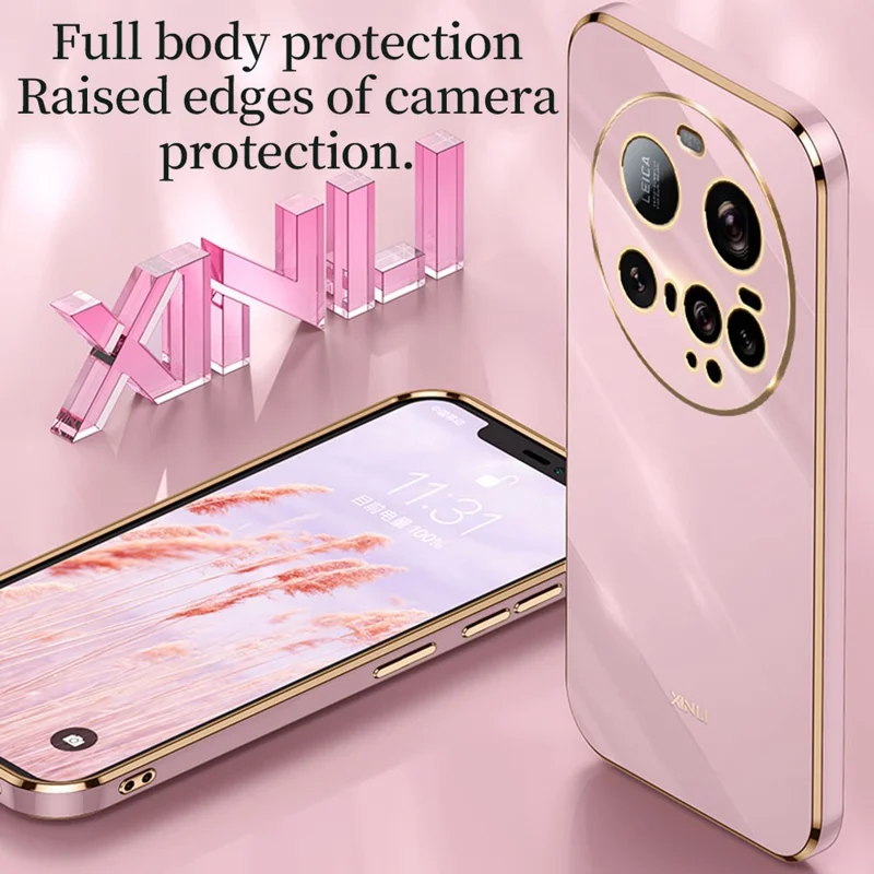 XINLI Für Xiaomi 15 Ultra Hülle mit Ringhalterung Elektrolytisch Beschichtete TPU Handyhülle - Lila