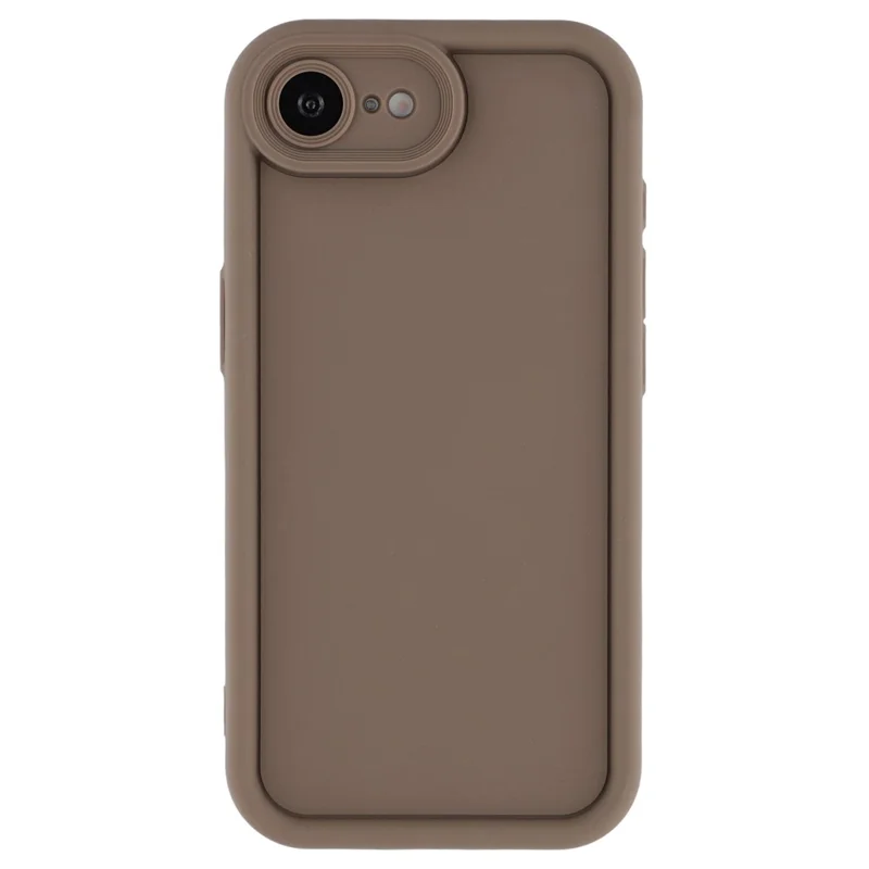 Groothandelaar voor iPhone 16e hoesje met groefdesign TPU anti-slip telefoonhoes - Bruin