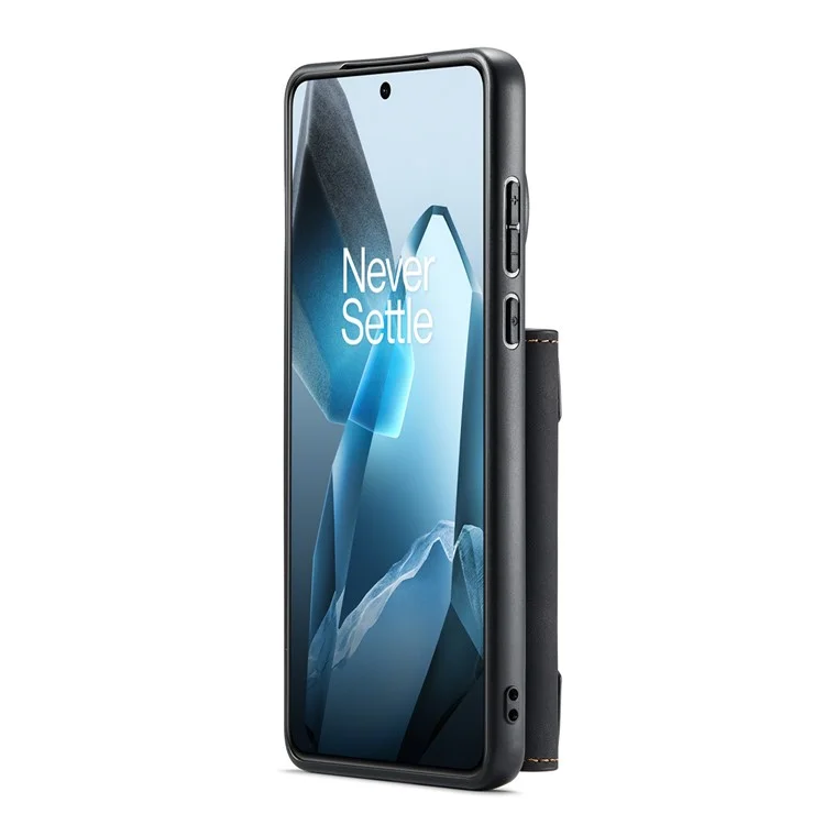 DG.MING M2 Series for OnePlus 13 Case PU + PC + TPU Phone Cover Detachable Wallet - Black