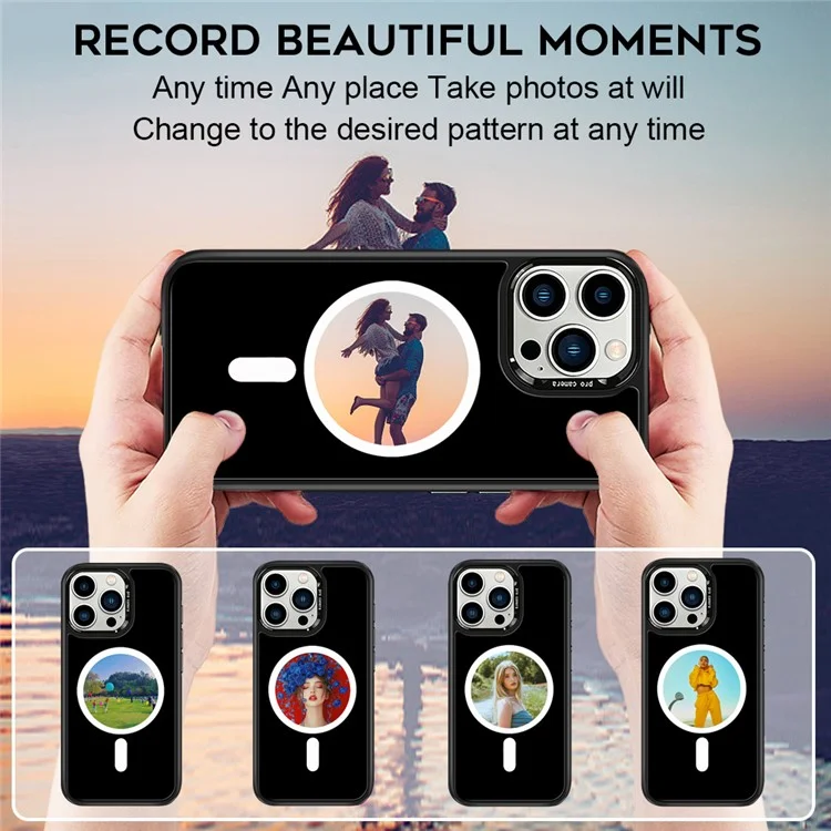 For iPhone 15 Pro E-Ink Phone Case Compatible with MagSafe NFC 6-Color TPU + PC Back Cover