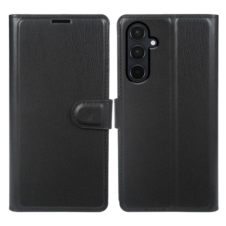 Para Samsung Galaxy A15 5G / 4G Capa com Suporte Biológica Eco-Friendly RPET RPVB Slim para Celular com Carteira - Preto