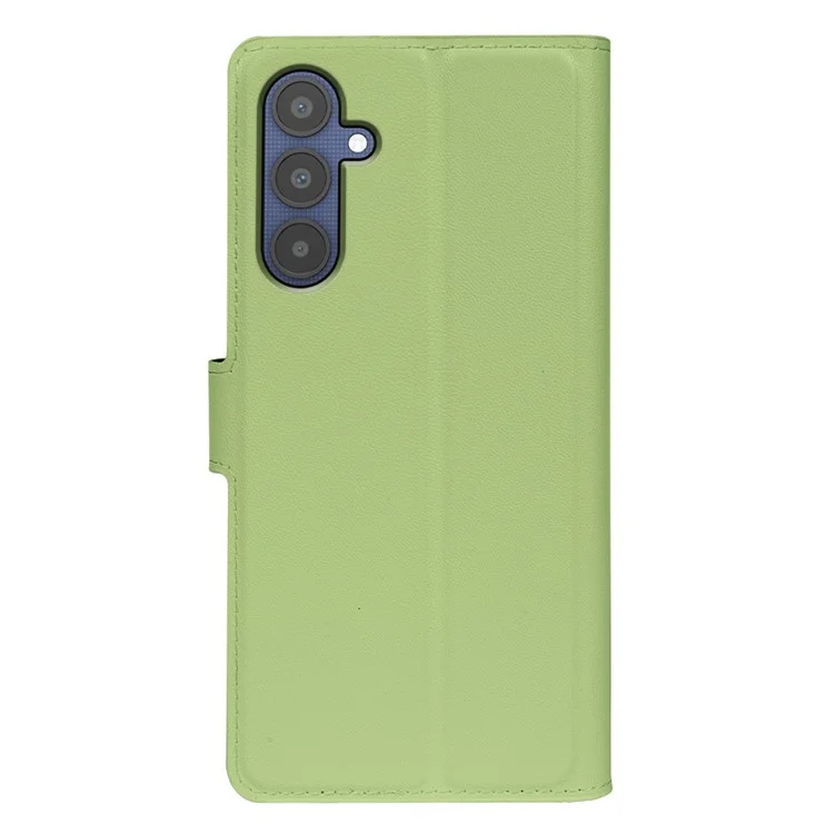 For Samsung Galaxy A25 5G (Global) (161.0mm) Stand Case Biobased Eco-Friendly RPET RPVB Slim Phone Cover with Wallet - Light Green