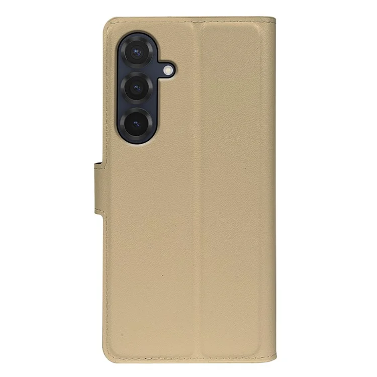 For Samsung Galaxy S25 Stand Case Biobased Eco-Friendly RPET RPVB Slim Phone Cover with Wallet - Khaki