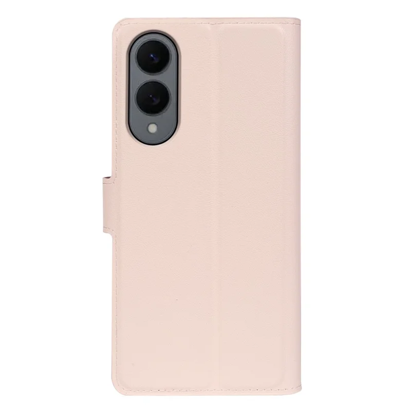 For Samsung Galaxy S25 Edge Stand Case Biobased Eco-Friendly RPET RPVB Slim Phone Cover with Wallet - Pink
