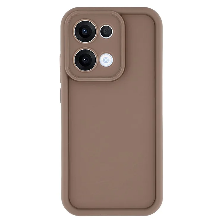 Bulk Purchasing For Oppo Reno13 5G (Global) Case Grooved Design TPU Anti Slip Phone Cover - Brown