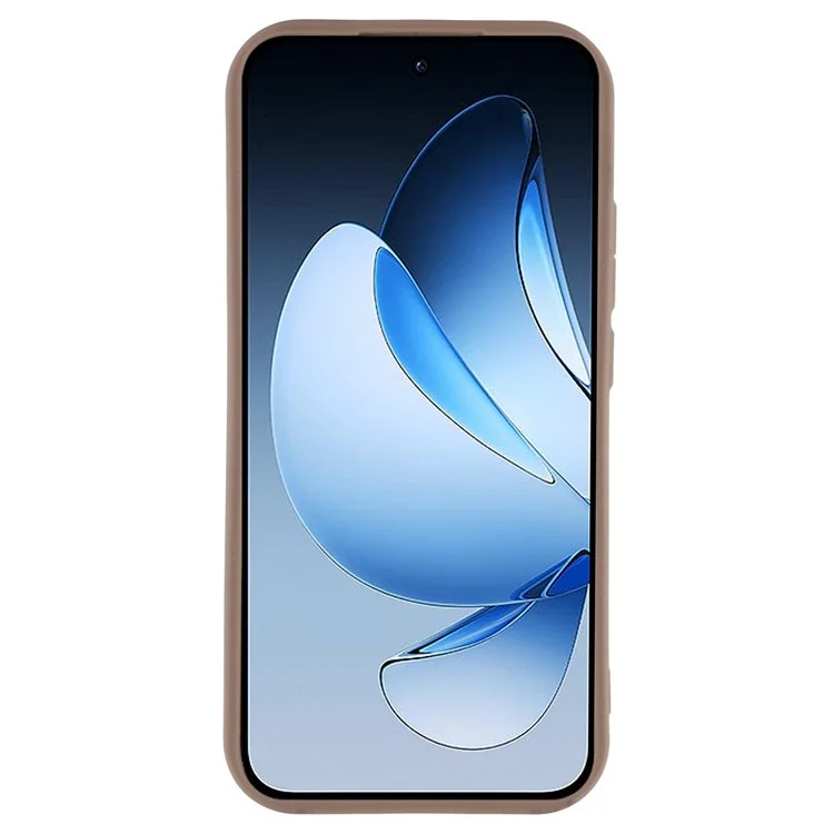 Bulk Purchasing For Oppo Reno13 5G (Global) Case Grooved Design TPU Anti Slip Phone Cover - Brown
