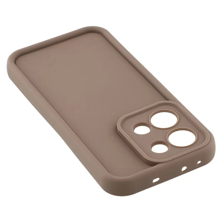 Bulk Purchasing For Oppo Reno13 5G (Global) Case Grooved Design TPU Anti Slip Phone Cover - Brown