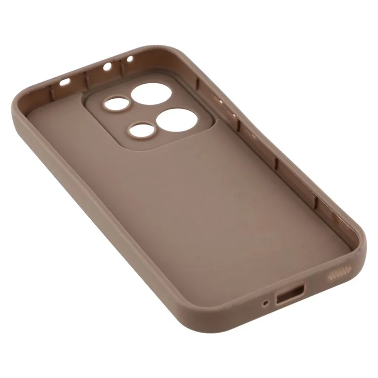 Bulk Purchasing For Oppo Reno13 5G (Global) Case Grooved Design TPU Anti Slip Phone Cover - Brown
