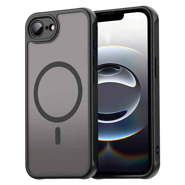Acquisto all'ingrosso per custodia iPhone 16e compatibile con MagSafe antiurto in PC + TPU - Nero