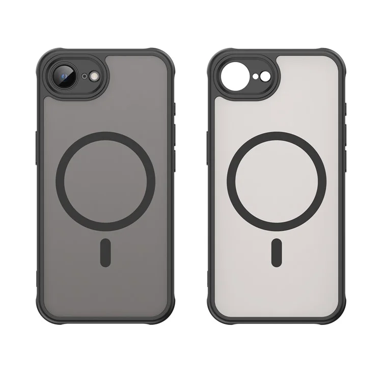 Acquisto all'ingrosso per custodia iPhone 16e compatibile con MagSafe antiurto in PC + TPU - Nero