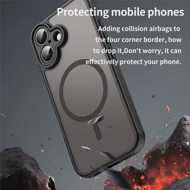 Bulk Purchasing For iPhone 16 Plus Case Compatible with MagSafe Anti Drop PC + TPU Phone Cover - Black