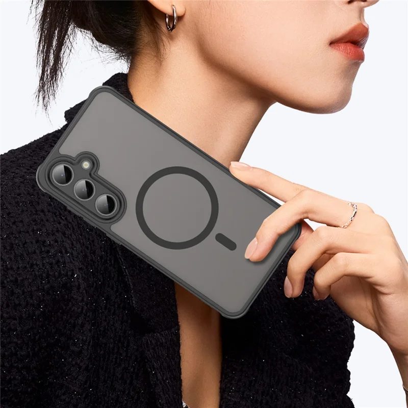 Bulk Purchasing For Samsung Galaxy S24 FE Magnetic Case Anti Drop PC + TPU Phone Cover - Black