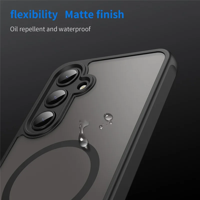 Bulk Purchasing For Samsung Galaxy S24 FE Magnetic Case Anti Drop PC + TPU Phone Cover - Black