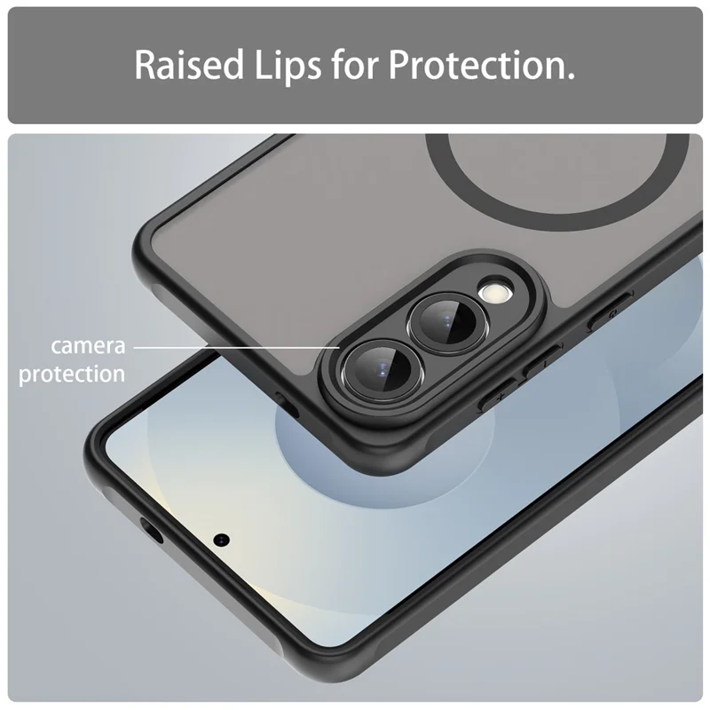 Bulk Purchasing For Samsung Galaxy S25 Edge Case Compatible with MagSafe Anti Drop PC + TPU Phone Cover - Black