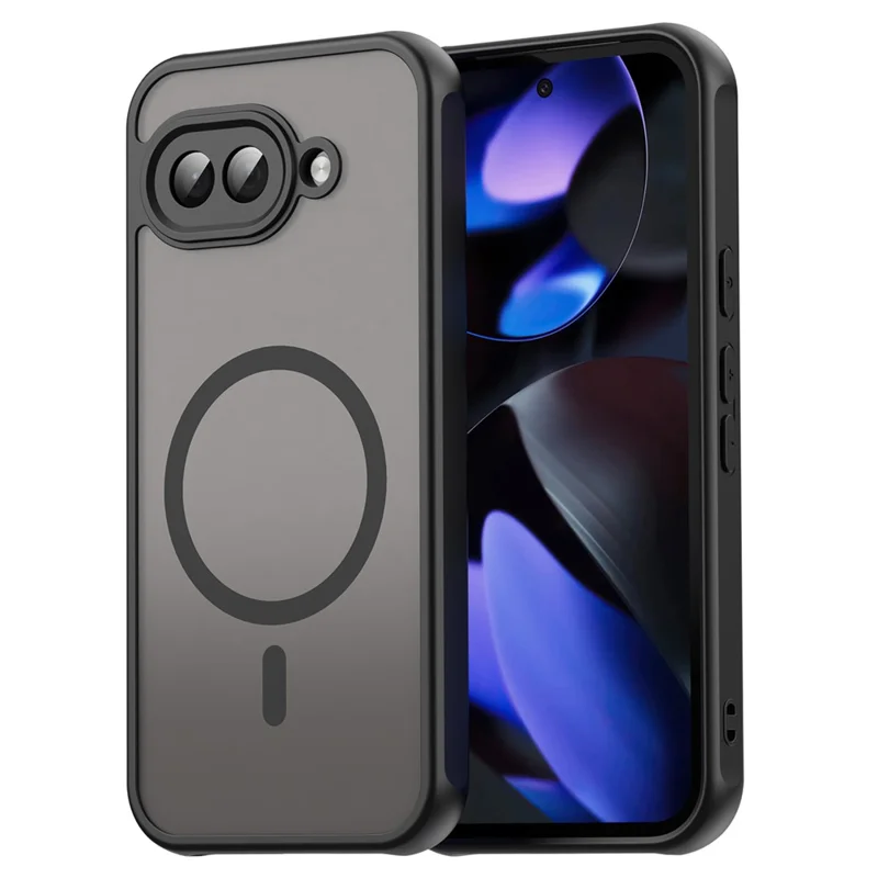 Bulk Purchasing For Google Pixel 9a Magnetic Case Anti Drop PC + TPU Phone Cover - Black
