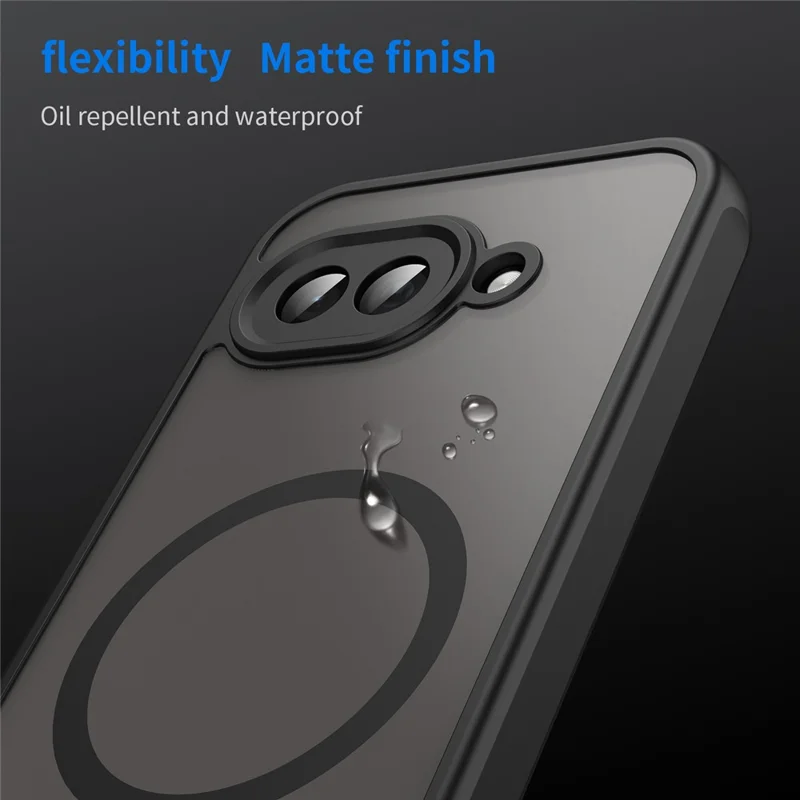 Bulk Purchasing For Google Pixel 9a Magnetic Case Anti Drop PC + TPU Phone Cover - Black