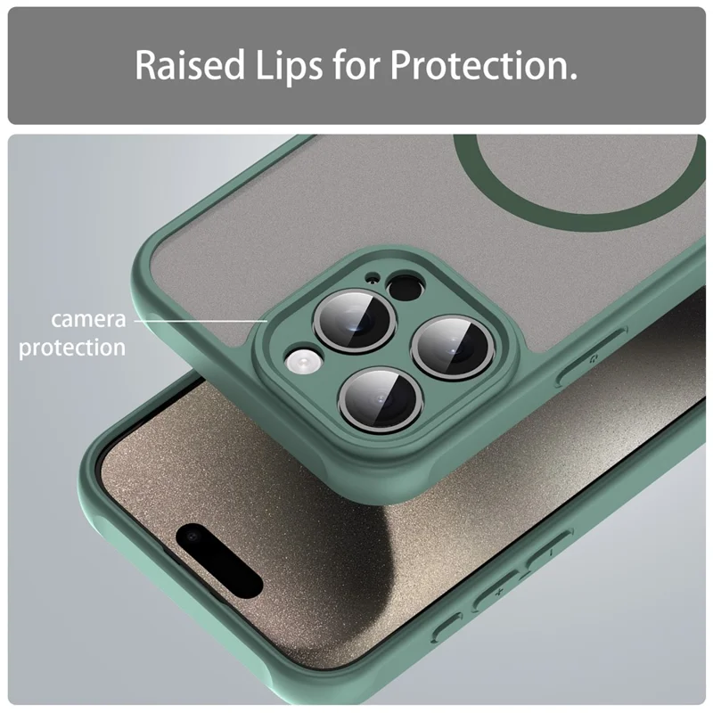 Bulk Purchasing For iPhone 15 Pro Max Case Compatible with MagSafe Anti Drop PC + TPU Phone Cover - Green