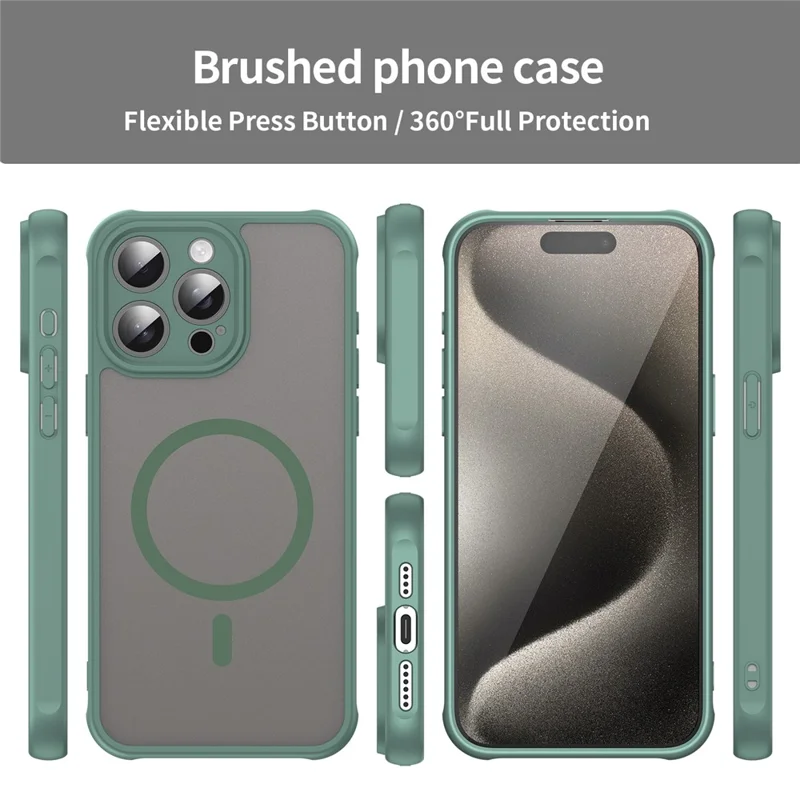 Bulk Purchasing For iPhone 15 Pro Max Case Compatible with MagSafe Anti Drop PC + TPU Phone Cover - Green