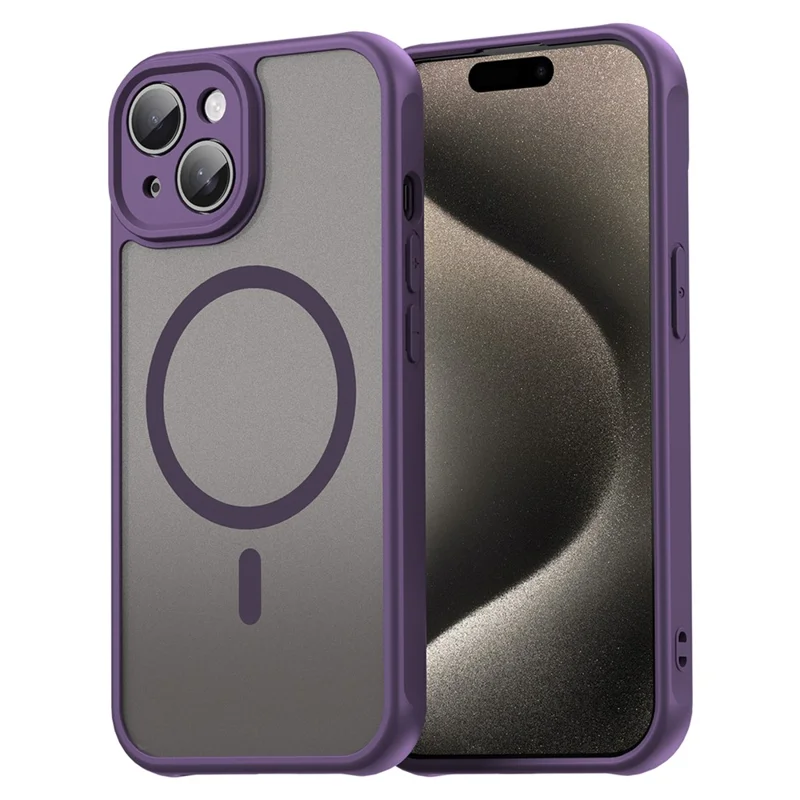 Acquisto all'ingrosso per Cover iPhone 15 Compatibile con MagSafe Antiurto PC + TPU - Viola