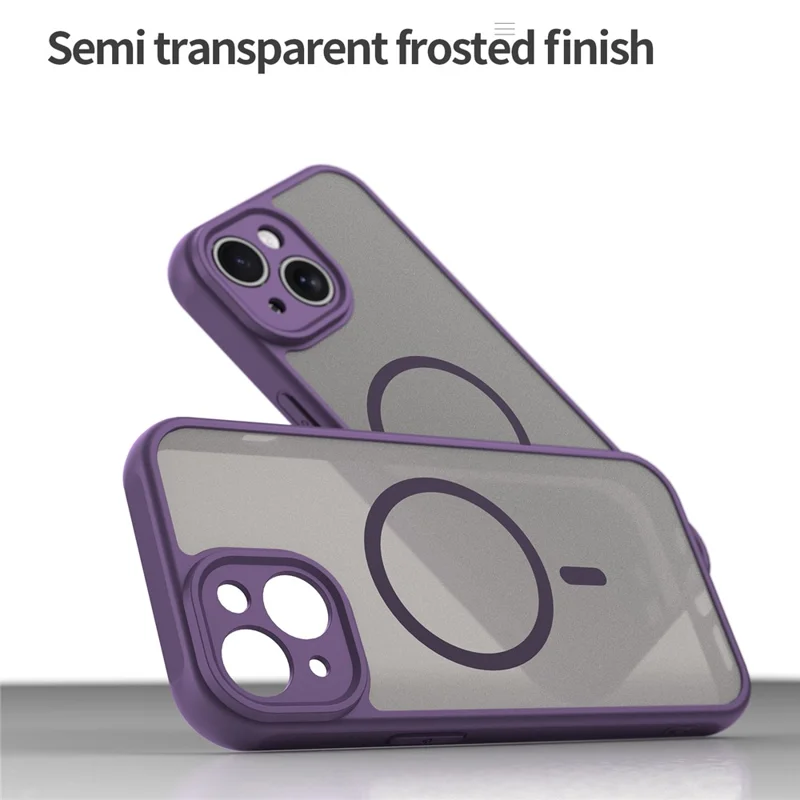 Acquisto all'ingrosso per Cover iPhone 15 Compatibile con MagSafe Antiurto PC + TPU - Viola