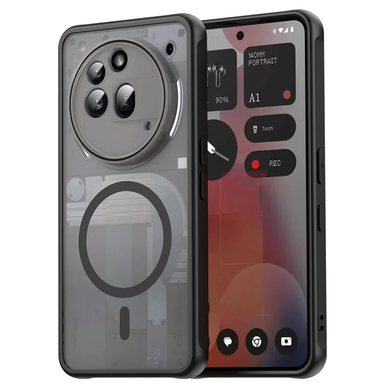 Compra em Atacado para Capa do Nothing Phone (3a) Pro Compatível com MagSafe Antiderrapante PC + TPU - Preto