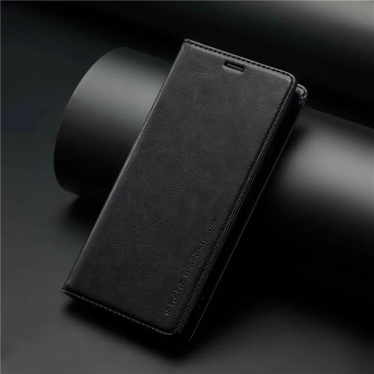 LC.IMEEKE For Samsung Galaxy S21+ 5G Shockproof PU Leather RFID Blocking Phone Case Wallet Stand Auto Closing Magnetic Phone Cover - Black