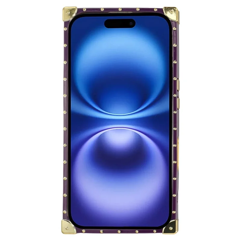 For iPhone 16 Plus Case Electroplated TPU + PC Phone Cover with Butterfly Kickstand - Dark Purple