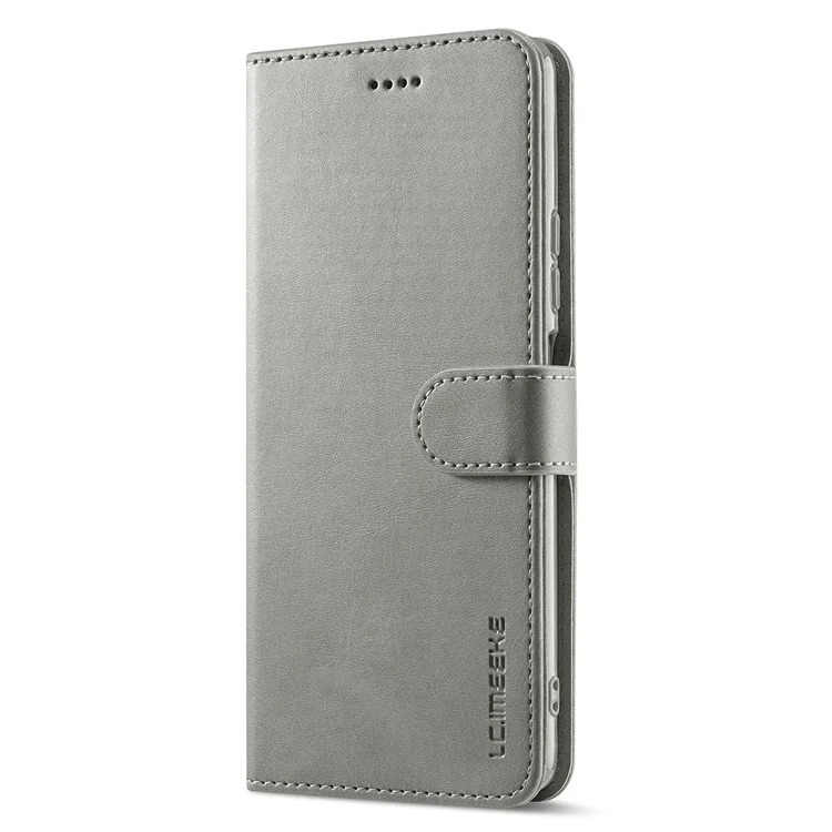 LC.IMEEKE для Xiaomi 12T 5G / Redmi K50 Ultra 5G / 12T Pro 5G, чехол-бумажник из искусственной кожи теленка с магнитной застежкой и подставкой - серый