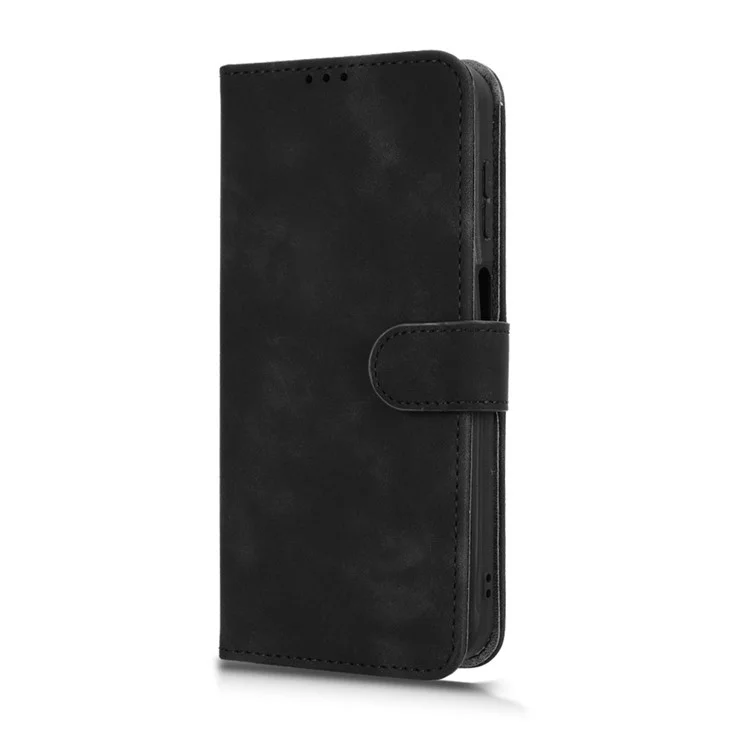 Für Samsung Galaxy XCover7 Pro Lederhülle mit Echtleder-Feeling, stoßfest, Wallet Flip Handyhülle - Schwarz