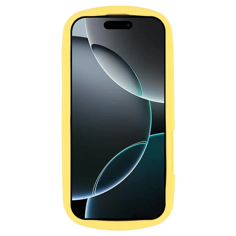 For iPhone 16 Pro Silicone Case Multi Hole Design Shockproof Phone Back Cover - Yellow